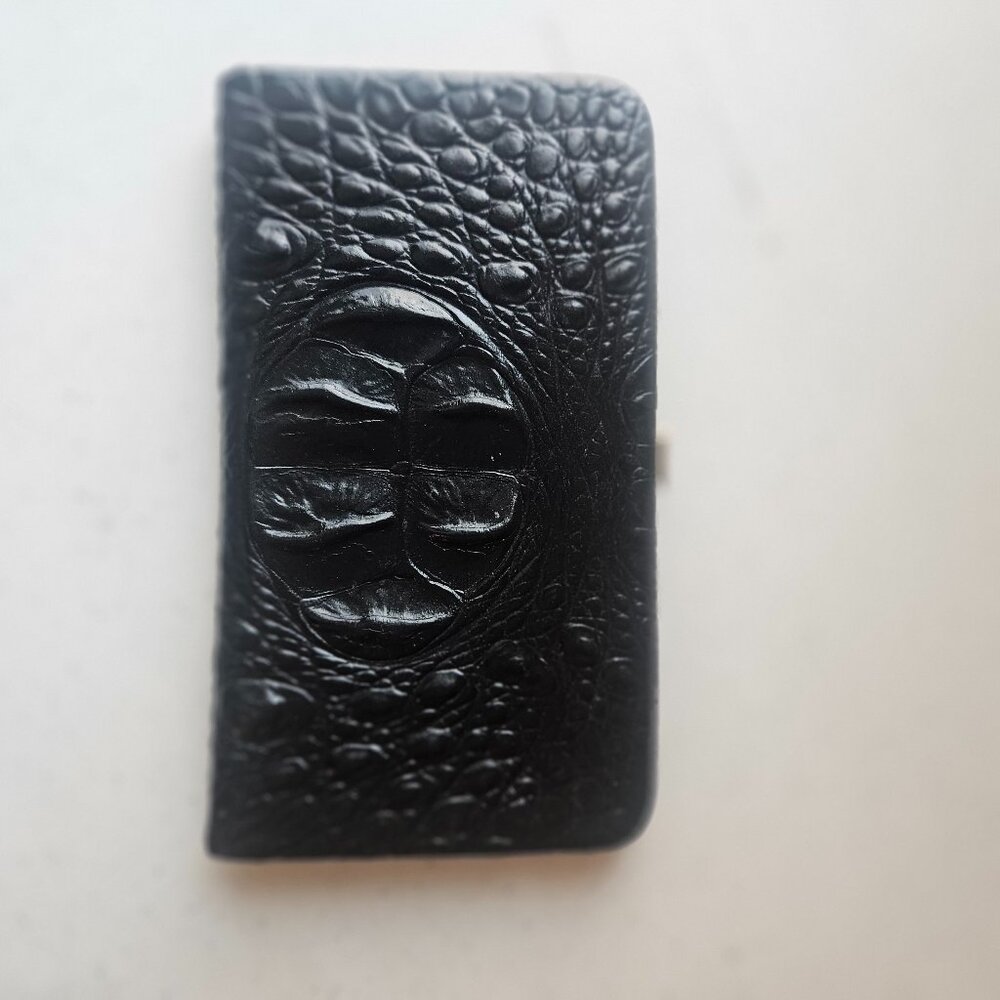 NWT Brahmin Frame Clutch Wallet Black Melbourne Y2K